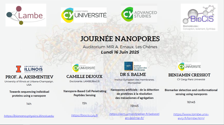 Journée de conférences sur les Nanopores